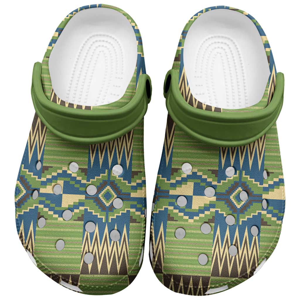 Merchidea African Kente Crocs Crocband Clogs Shoes Comfortable For Men Women and Kids
