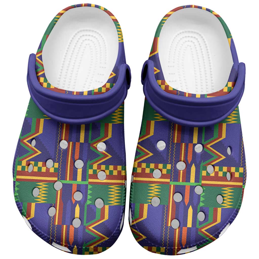 Merchidea African Kente Crocs Crocband Clogs Shoes Comfortable For Men Women and Kids
