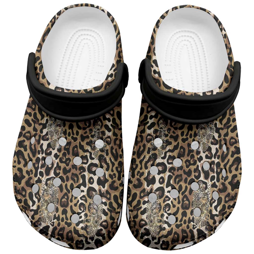 Merchidea African Leopard Skin Crocs Crocband Clogs Shoes Comfortable For Men Women and Kids