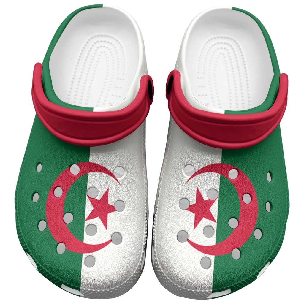 Merchidea African Proud Algeria Flag Crocs Crocband Clogs Shoes Comfortable For Men Women and Kids