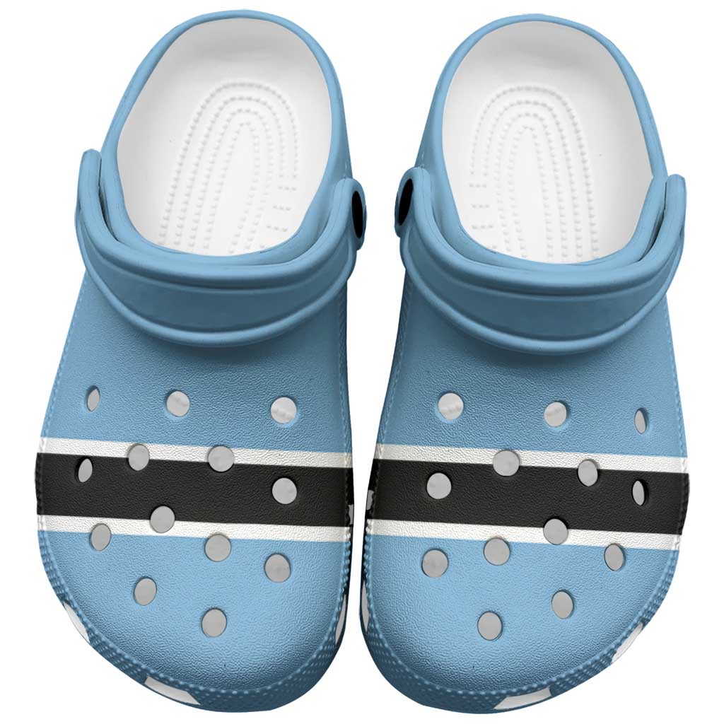 Merchidea African Proud Botswana Flag Crocs Crocband Clogs Shoes Comfortable For Men Women and Kids