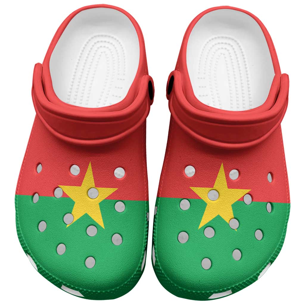 Merchidea African Proud Burkina Faso Flag Crocs Crocband Clogs Shoes Comfortable For Men Women and Kids