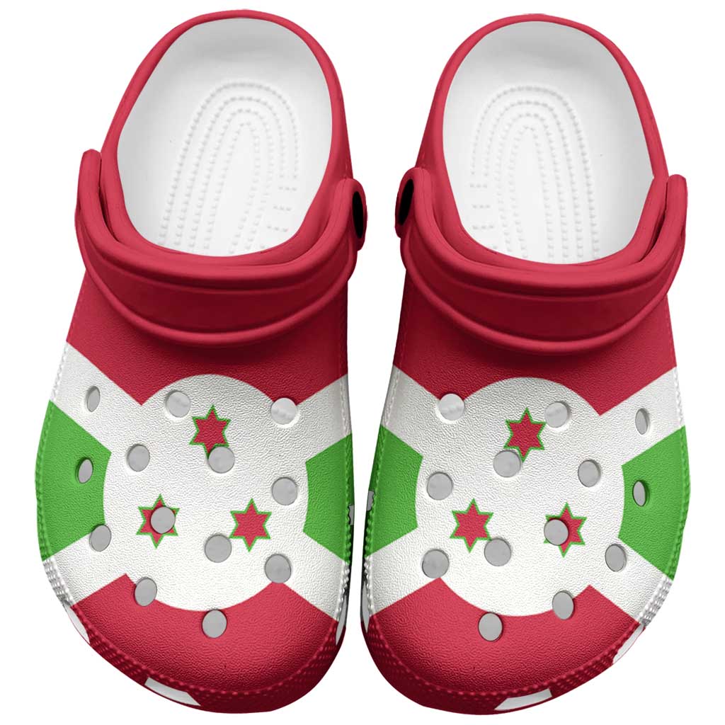 Merchidea African Proud Burundi Flag Crocs Crocband Clogs Shoes Comfortable For Men Women and Kids