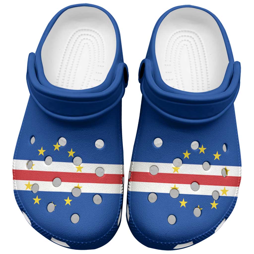 Merchidea African Proud Cape Verde Flag Crocs Crocband Clogs Shoes Comfortable For Men Women and Kids