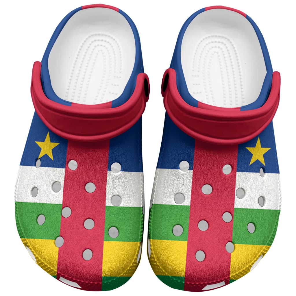 Merchidea African Proud Central African Republic Flag Crocs Crocband Clogs Shoes Comfortable For Men Women and Kids