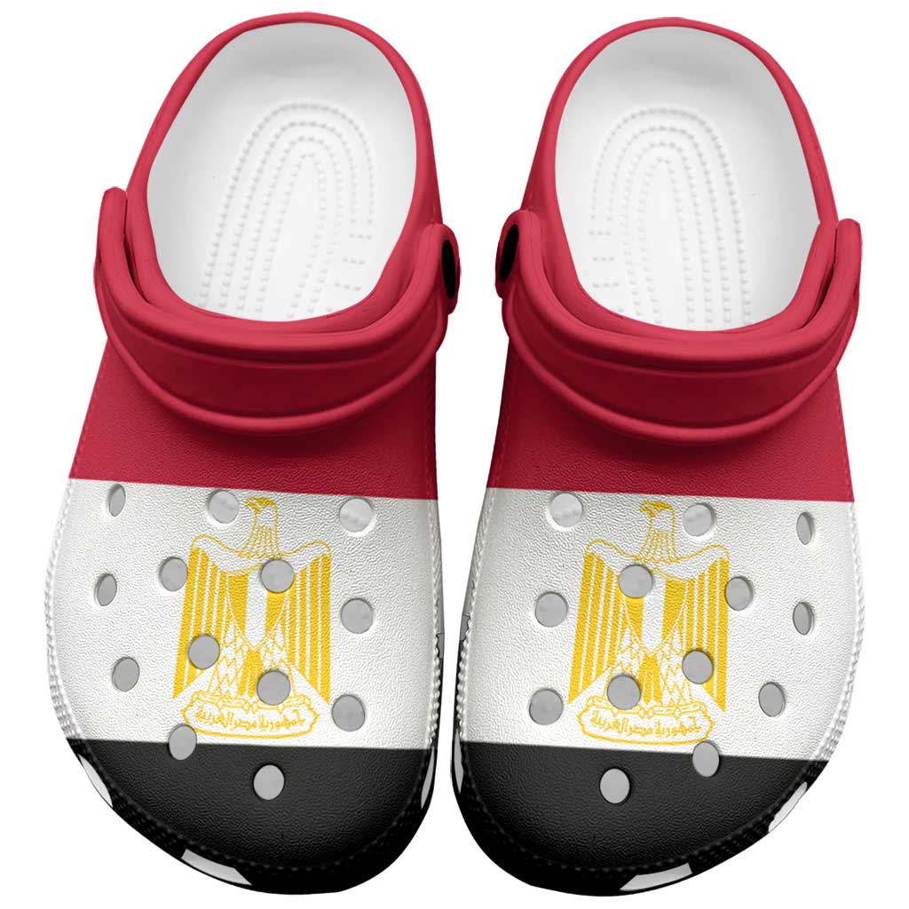 Merchidea African Proud Egypt Flag Crocs Crocband Clogs Shoes Comfortable For Men Women and Kids