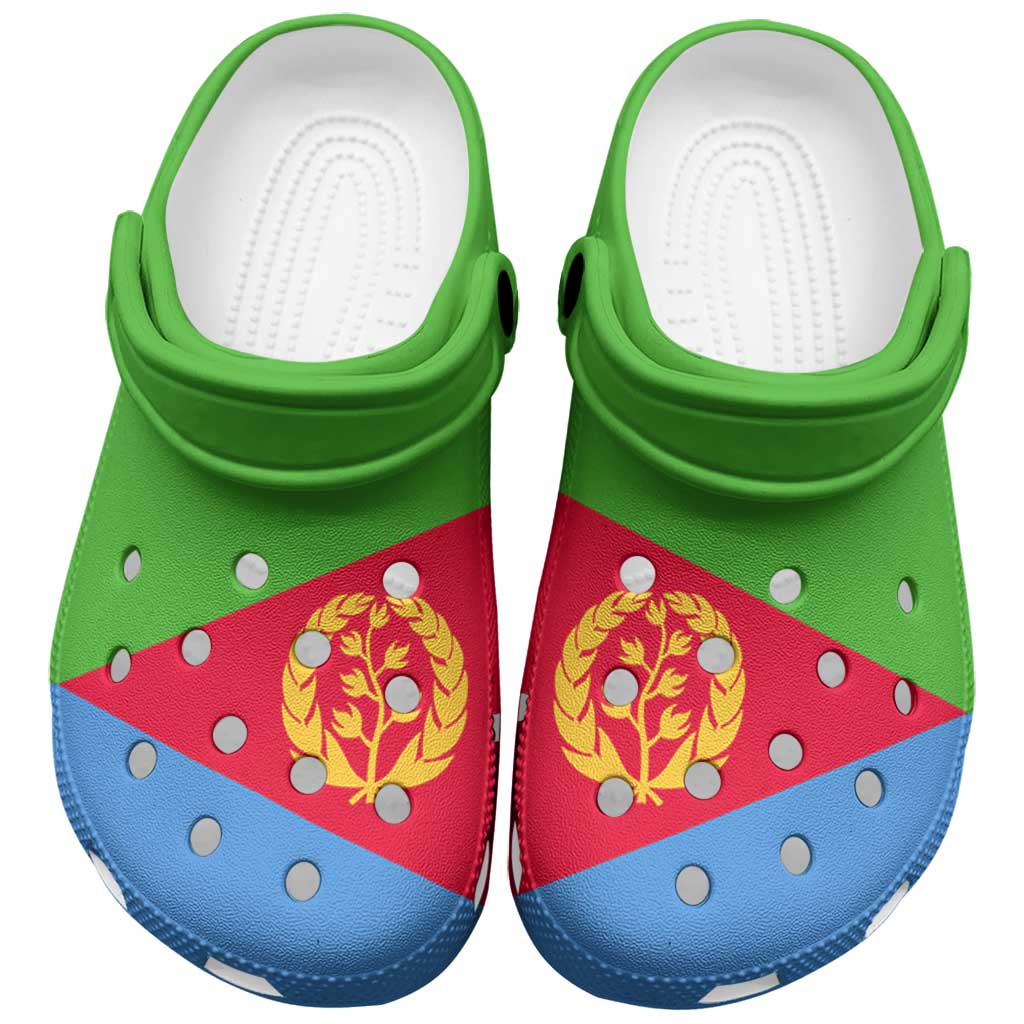 Merchidea African Proud Eritrea Flag Crocs Crocband Clogs Shoes Comfortable For Men Women and Kids