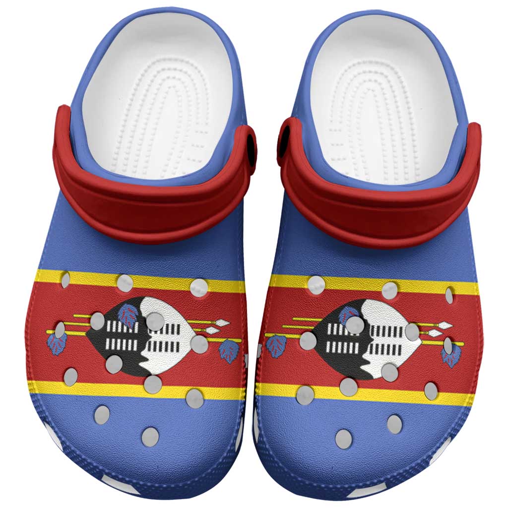 Merchidea African Proud Eswatini Flag Crocs Crocband Clogs Shoes Comfortable For Men Women and Kids
