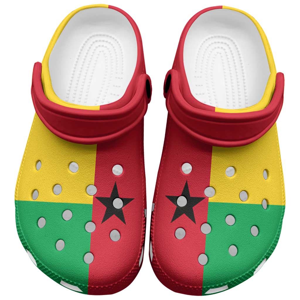Merchidea African Proud Guinea-Bissau Flag Crocs Crocband Clogs Shoes Comfortable For Men Women and Kids