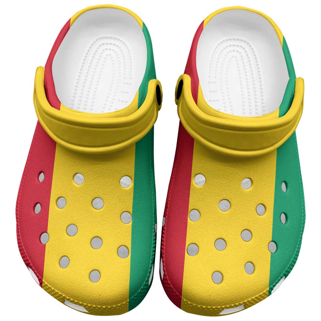Merchidea African Proud Guinea Flag Crocs Crocband Clogs Shoes Comfortable For Men Women and Kids