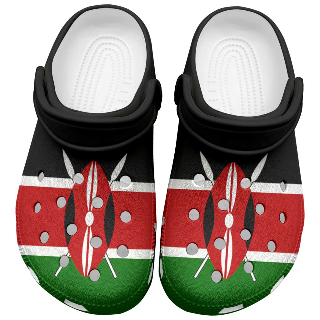 Merchidea African Proud Kenya Flag Crocs Crocband Clogs Shoes Comfortable For Men Women and Kids