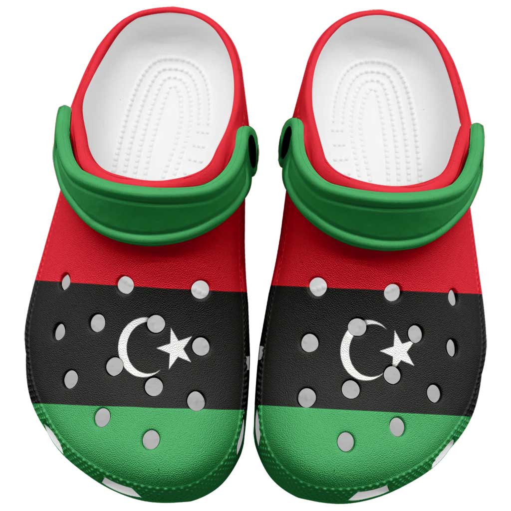 Merchidea African Proud Libya Flag Crocs Crocband Clogs Shoes Comfortable For Men Women and Kids
