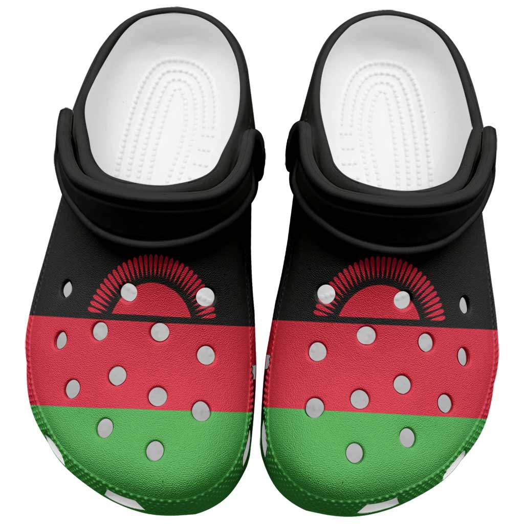 Merchidea African Proud Malawi Flag Crocs Crocband Clogs Shoes Comfortable For Men Women and Kids