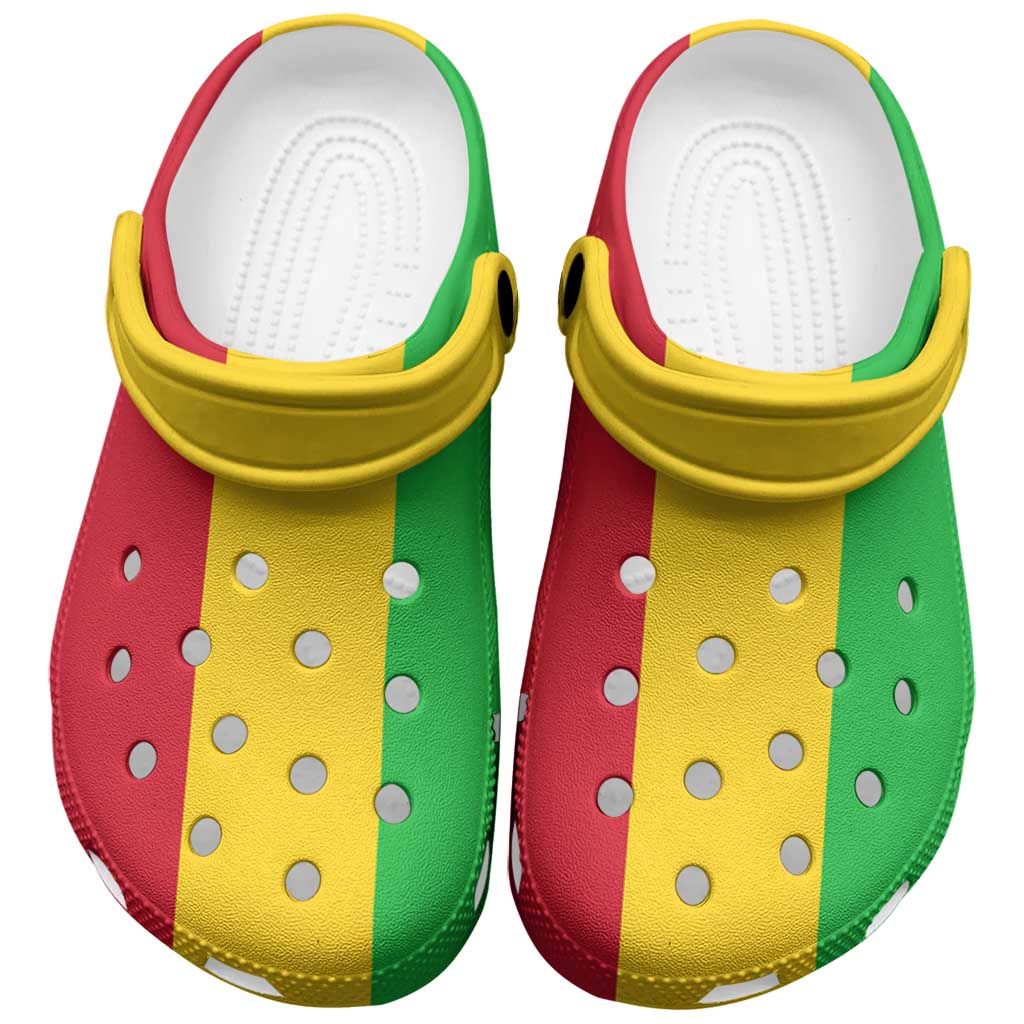 Merchidea African Proud Mali Flag Crocs Crocband Clogs Shoes Comfortable For Men Women and Kids
