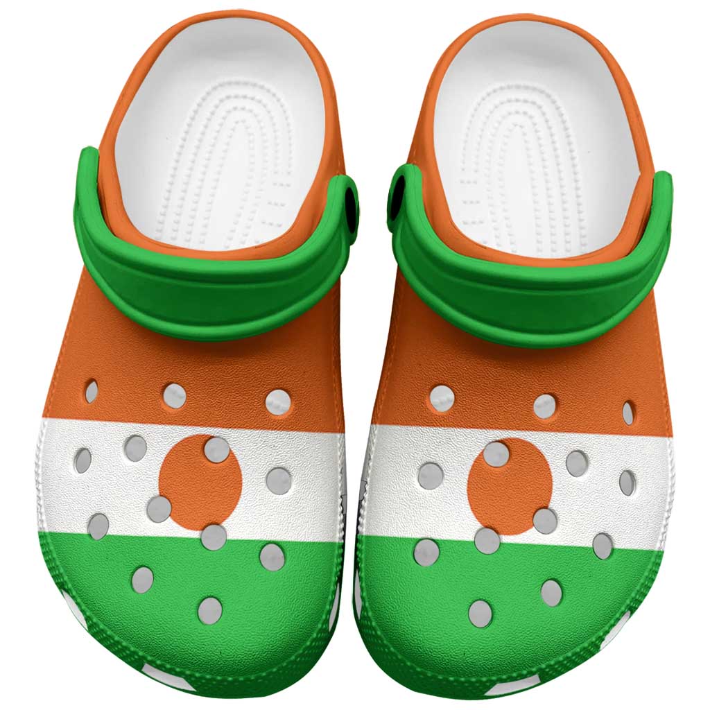 Merchidea African Proud Niger Flag Crocs Crocband Clogs Shoes Comfortable For Men Women and Kids