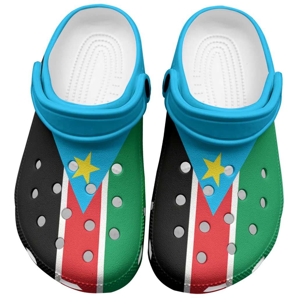 Merchidea African Proud South Sudan Flag Crocs Crocband Clogs Shoes Comfortable For Men Women and Kids