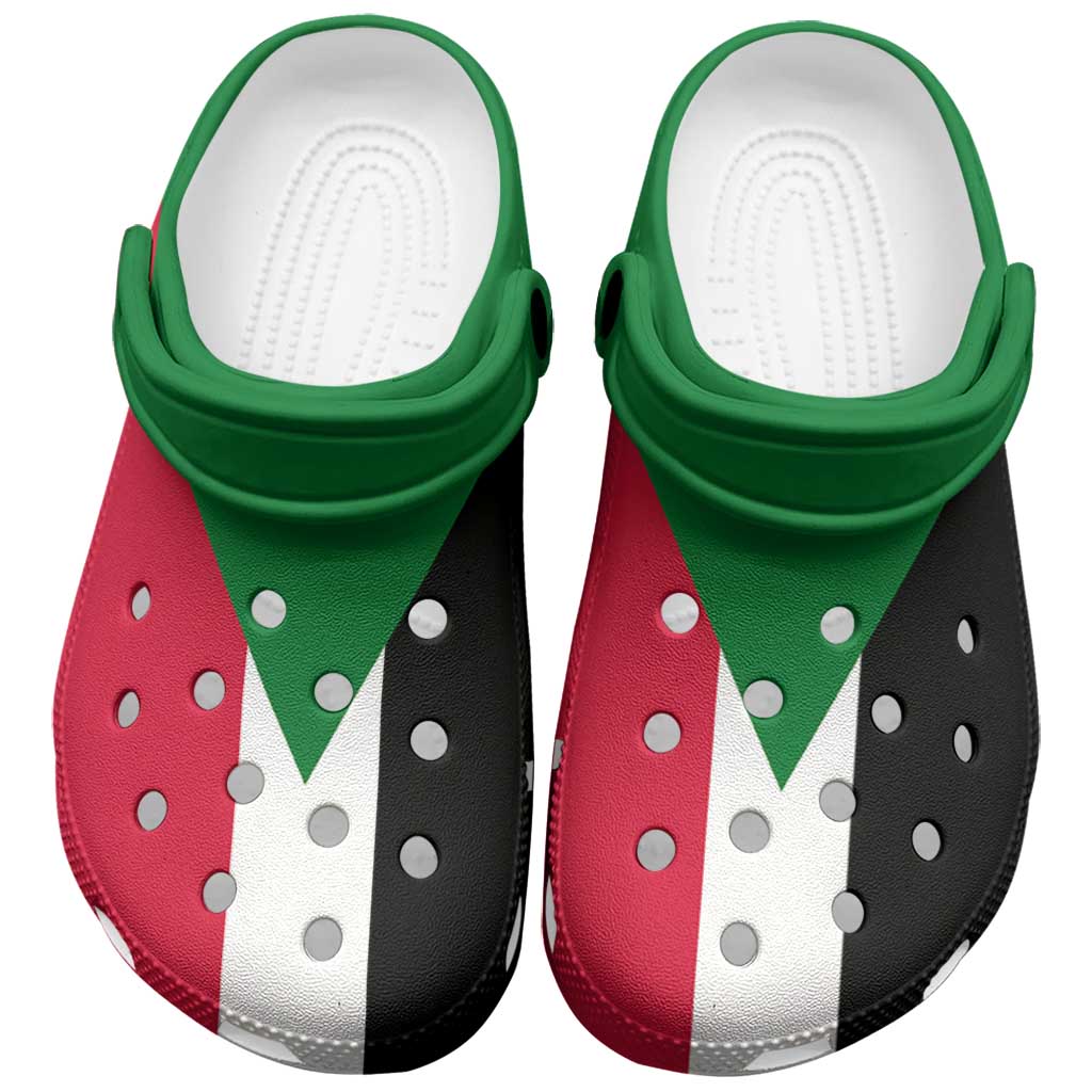Merchidea African Proud Sudan Flag Crocs Crocband Clogs Shoes Comfortable For Men Women and Kids
