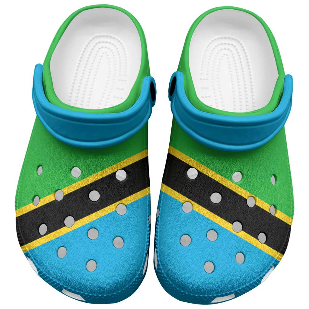 Merchidea African Proud Tanzania Flag Crocs Crocband Clogs Shoes Comfortable For Men Women and Kids