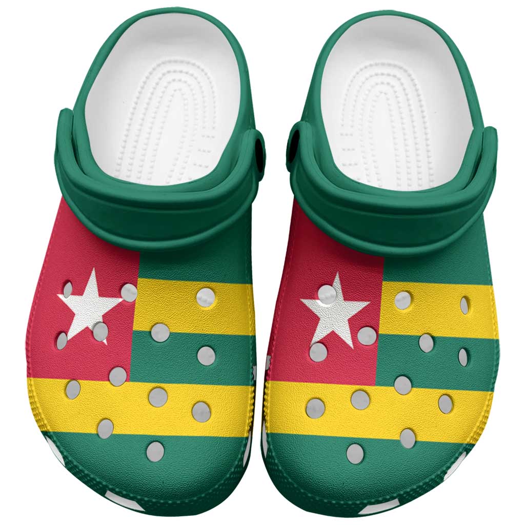Merchidea African Proud Togo Flag Crocs Crocband Clogs Shoes Comfortable For Men Women and Kids