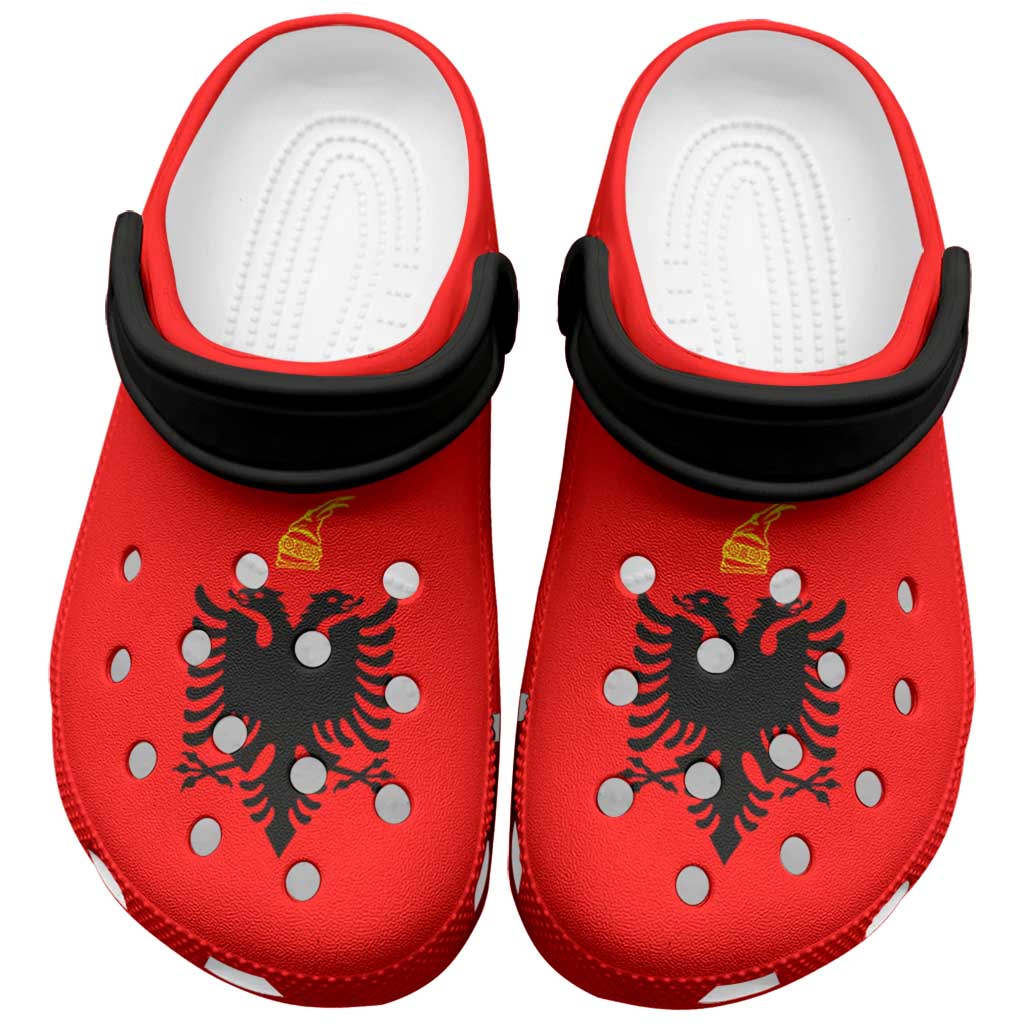 Merchidea Albania Flag Crocs Crocband Clogs Shoes Comfortable For Men Women and Kids