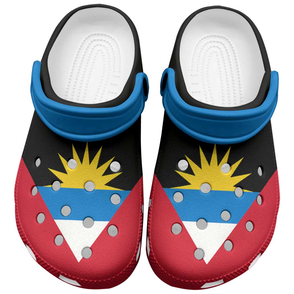 Merchidea Antigua and Barbuda Flag Crocs Crocband Clogs Shoes Comfortable For Men Women and Kids