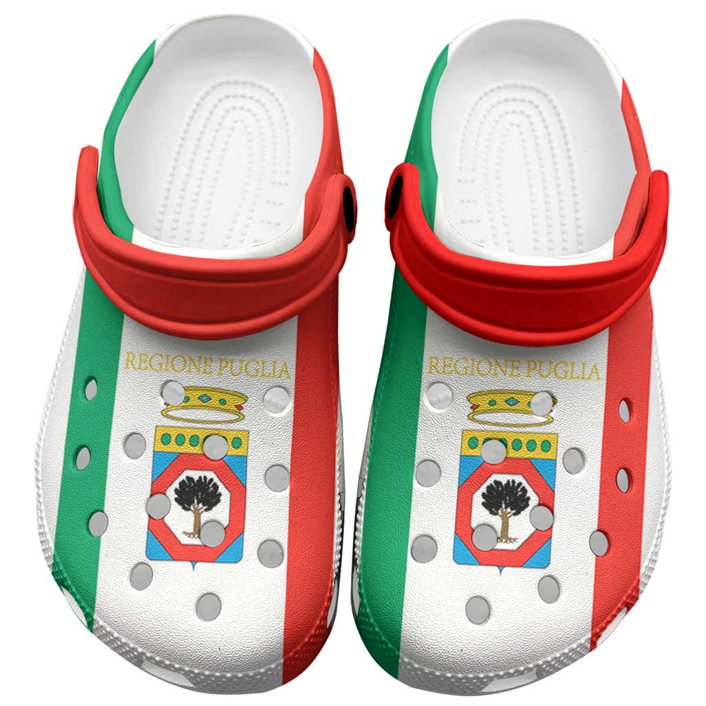 Merchidea Apulia Italy Flag Crocs Crocband Clogs Shoes Comfortable For Men Women and Kids