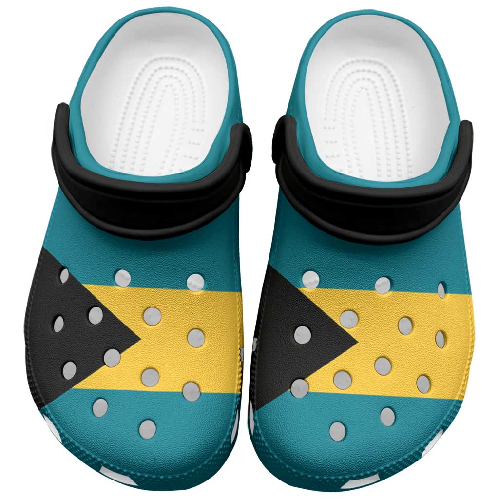 Merchidea Bahamas Flag Crocs Crocband Clogs Shoes Comfortable For Men Women and Kids