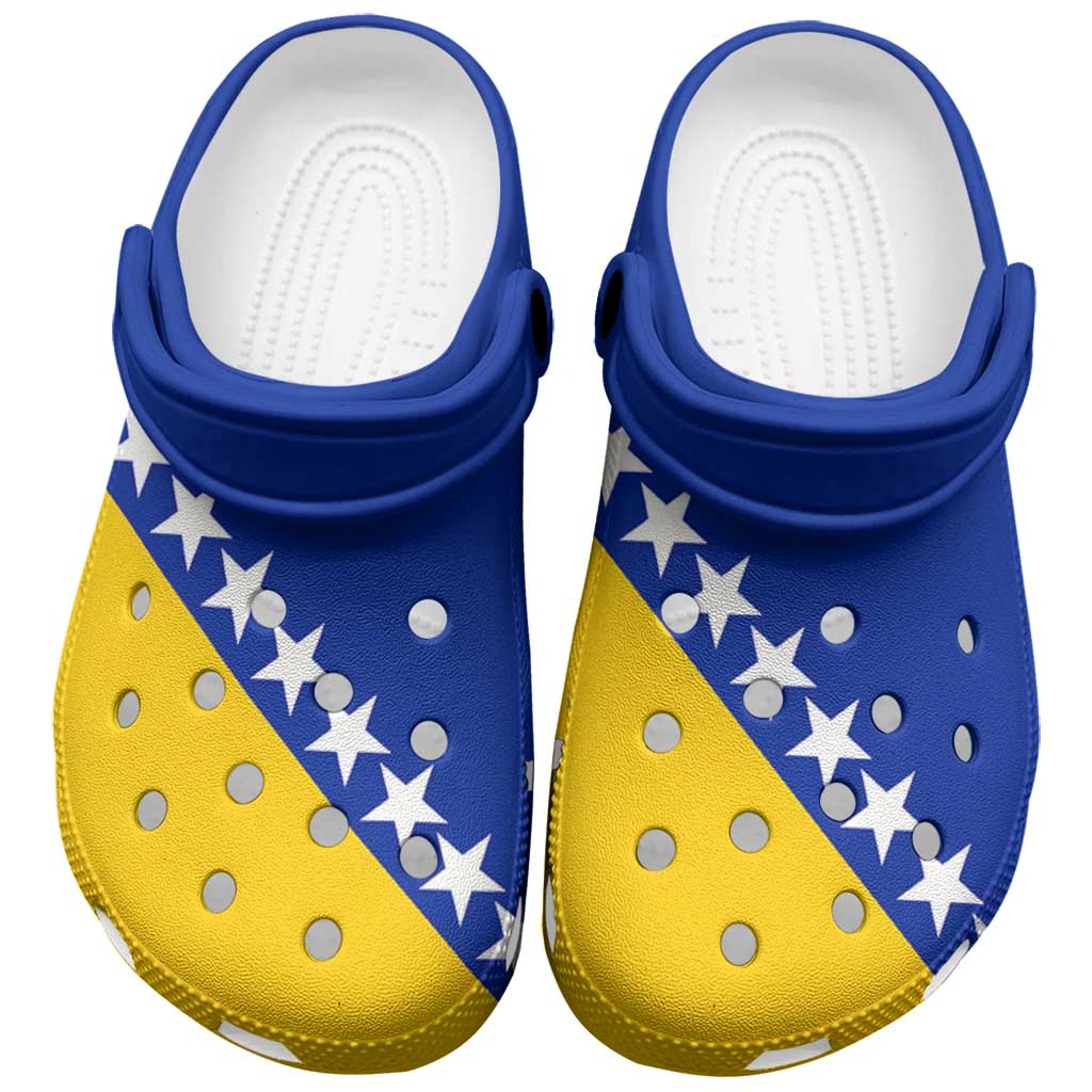 Merchidea Bosnia and Herzegovina Flag Crocs Crocband Clogs Shoes Comfortable For Men Women and Kids