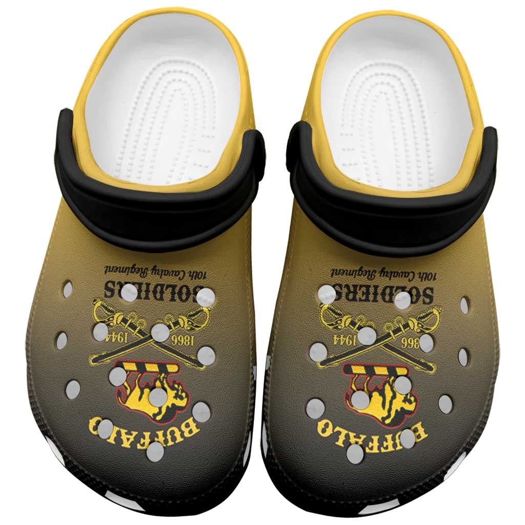 Merchidea Buffalo Soldiers Crocs Crocband Clogs Shoes Comfortable For Men Women and Kids
