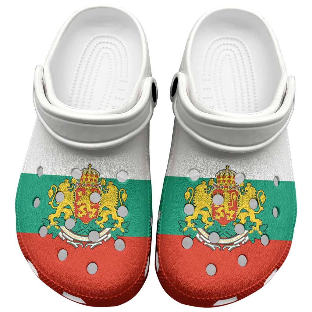 Merchidea Bulgaria Flag Crocs Crocband Clogs Shoes Comfortable For Men Women and Kids