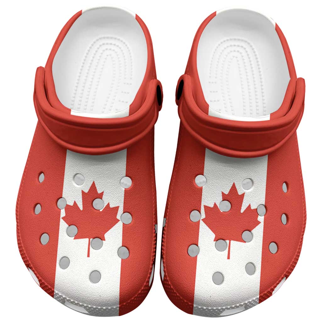 Merchidea Canada Flag Crocs Crocband Clogs Shoes Comfortable For Men Women and Kids