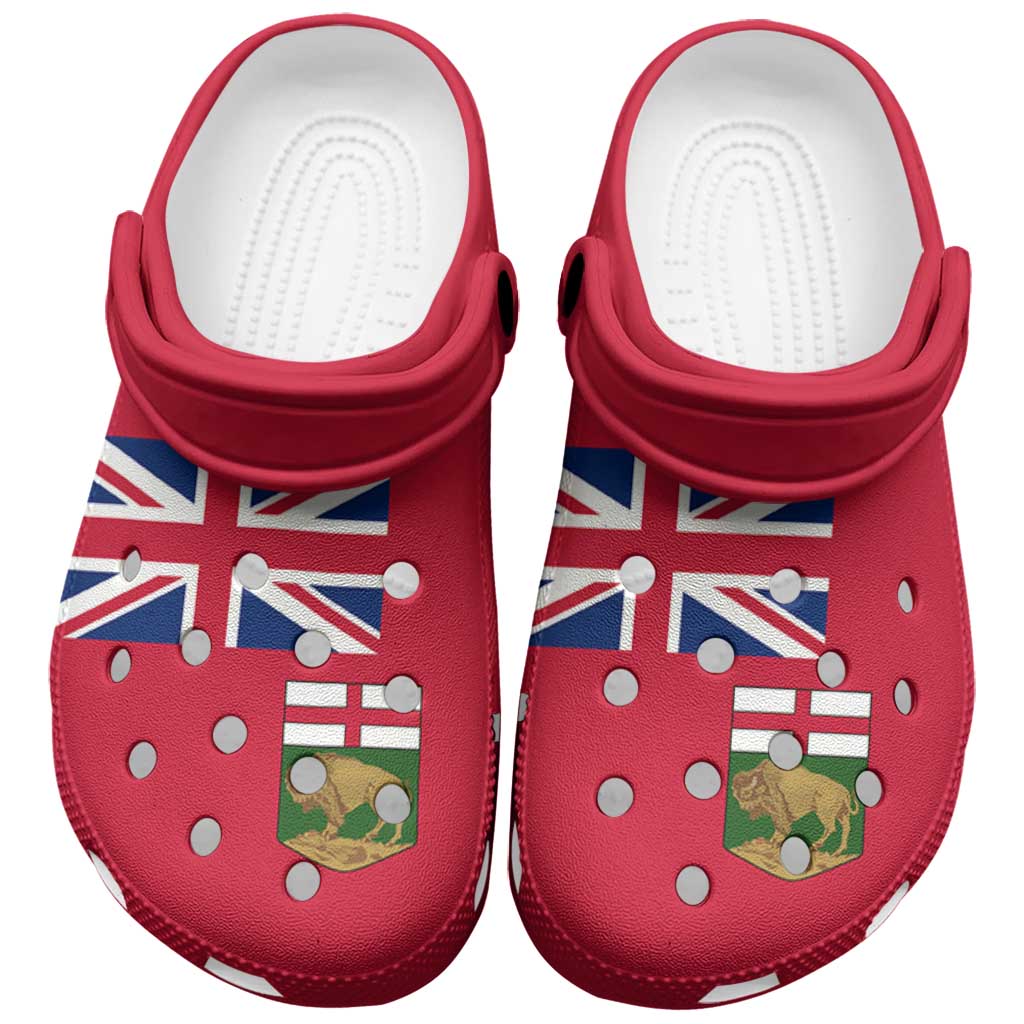 Merchidea Canada Manitoba Province Crocs Crocband Clogs Shoes Comfortable For Men Women and Kids