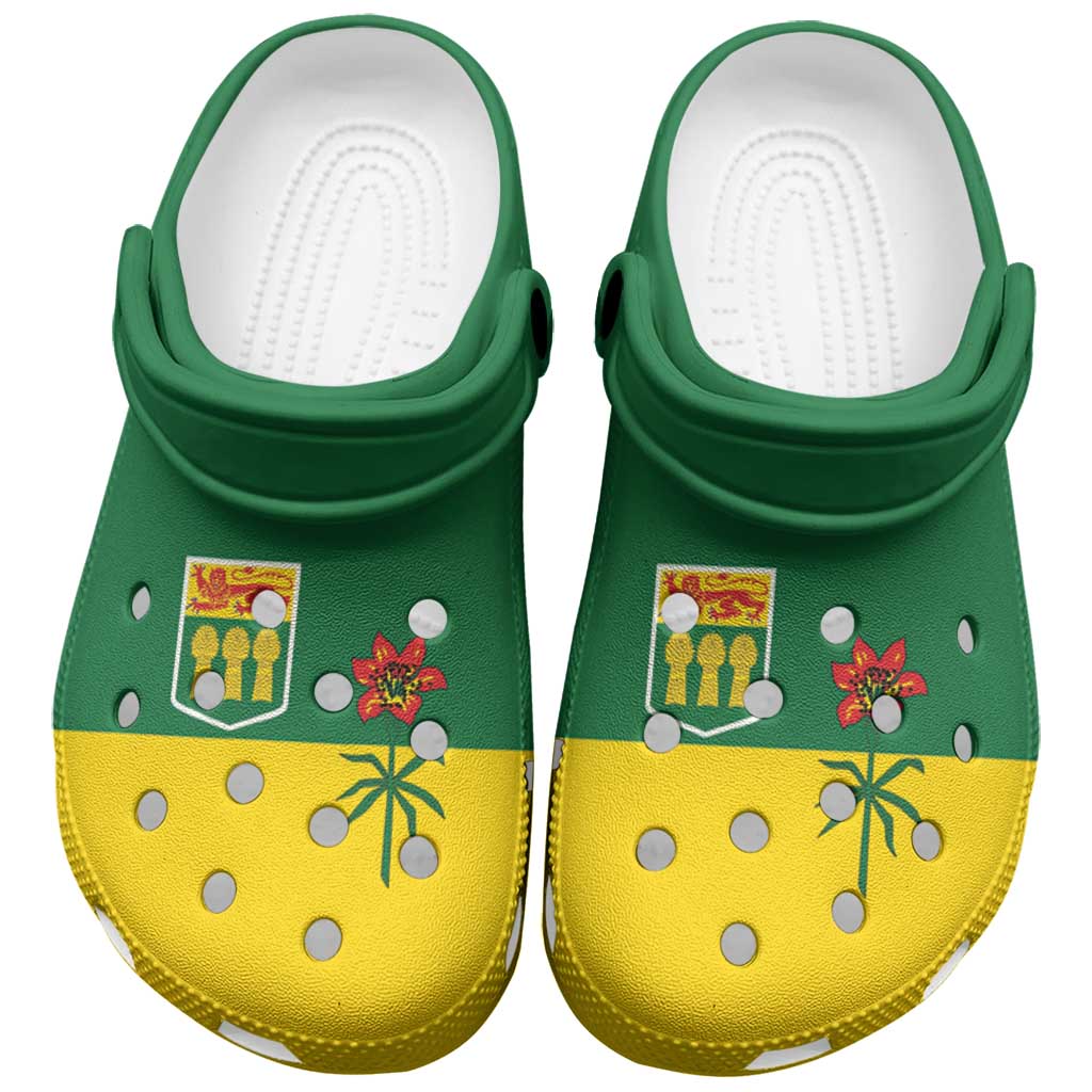 Merchidea Canada Saskatchewan Province Crocs Crocband Clogs Shoes Comfortable For Men Women and Kids