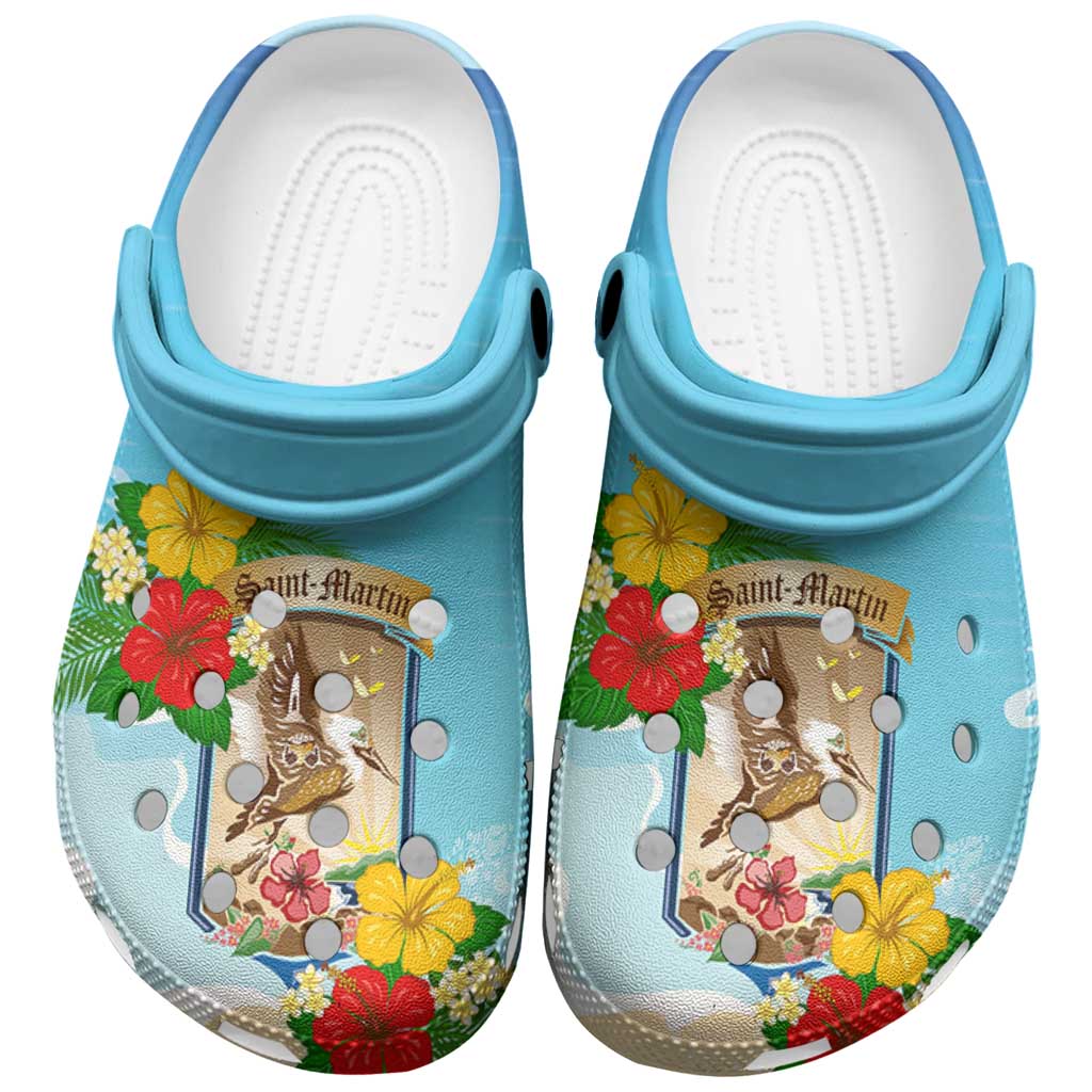 Merchidea Collectivity of Saint Martin Crocs Crocband Clogs Shoes Comfortable For Men Women and Kids