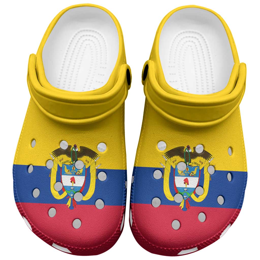 Merchidea Colombia Flag Crocs Crocband Clogs Shoes Comfortable For Men Women and Kids