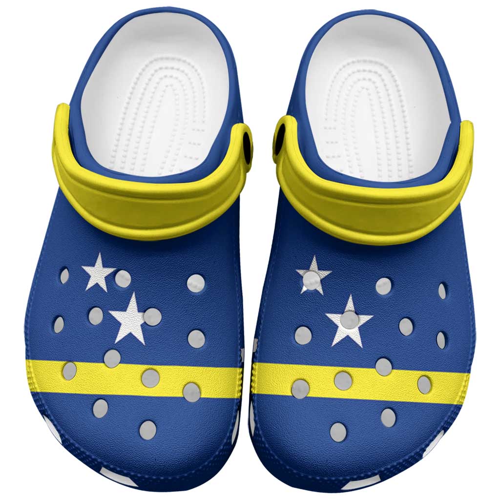 Merchidea CuraÃ§ao Flag Crocs Crocband Clogs Shoes Comfortable For Men Women and Kids