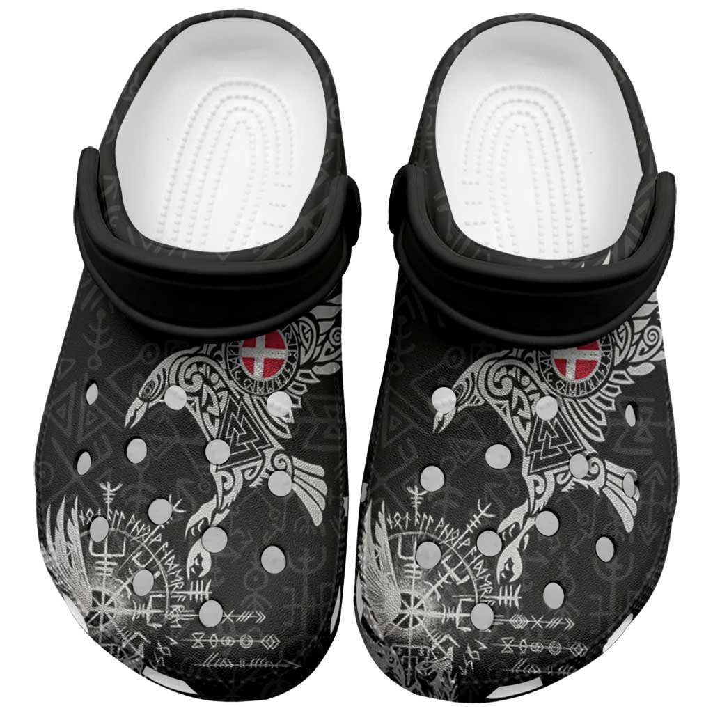 Merchidea Denmark Viking Ravens Crocs Crocband Clogs Shoes Comfortable For Men Women and Kids