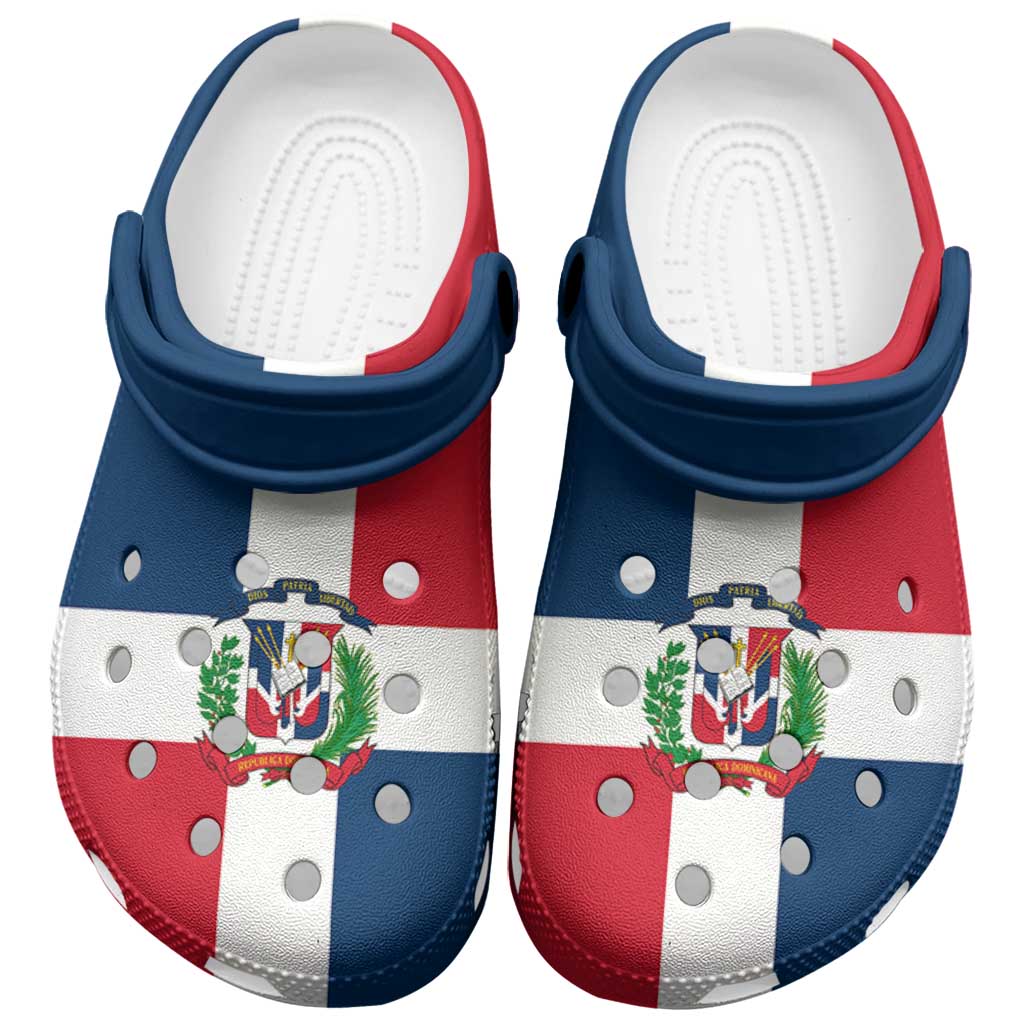 Merchidea Dominican Republic Flag Crocs Crocband Clogs Shoes Comfortable For Men Women and Kids