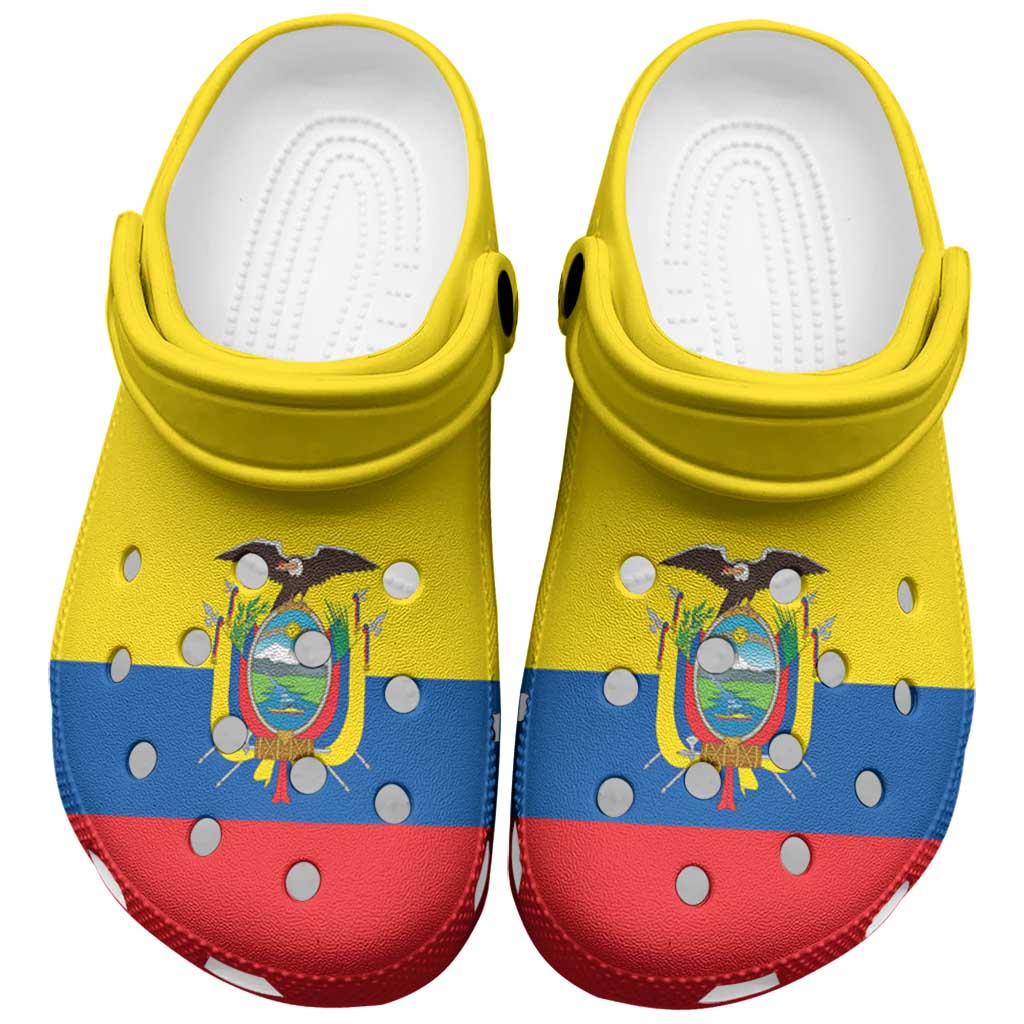 Merchidea Ecuador Flag Crocs Crocband Clogs Shoes Comfortable For Men Women and Kids