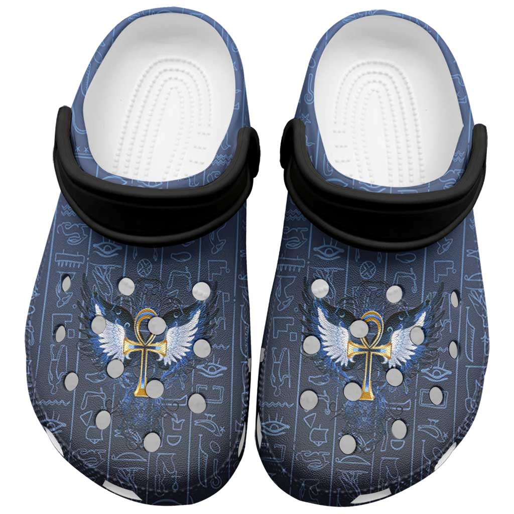 Merchidea Egyptian Ankh Crocs Crocband Clogs Shoes Comfortable For Men Women and Kids