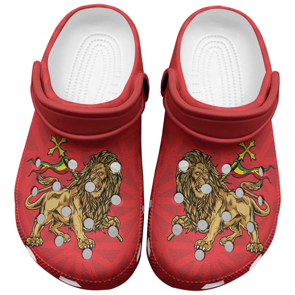 Merchidea Ethiopia Football Crocs Crocband Clogs Shoes Comfortable For Men Women and Kids