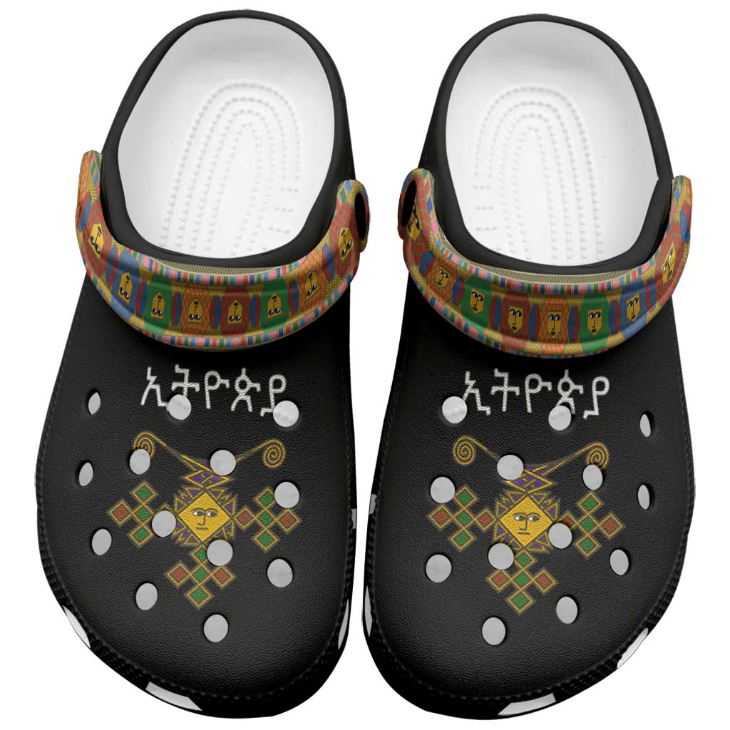 Merchidea Ethiopia Saba Kemis Crocs Crocband Clogs Shoes Comfortable For Men Women and Kids