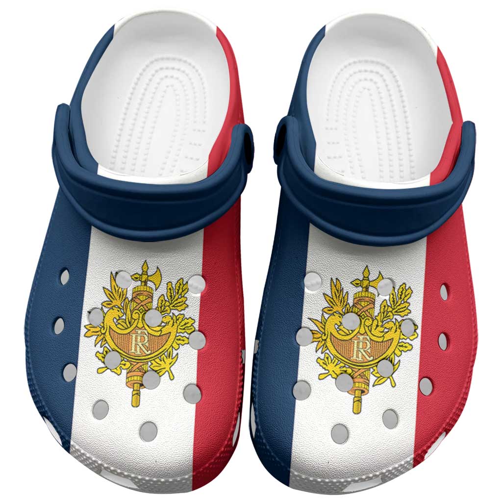 Merchidea France Flag Crocs Crocband Clogs Shoes Comfortable For Men Women and Kids