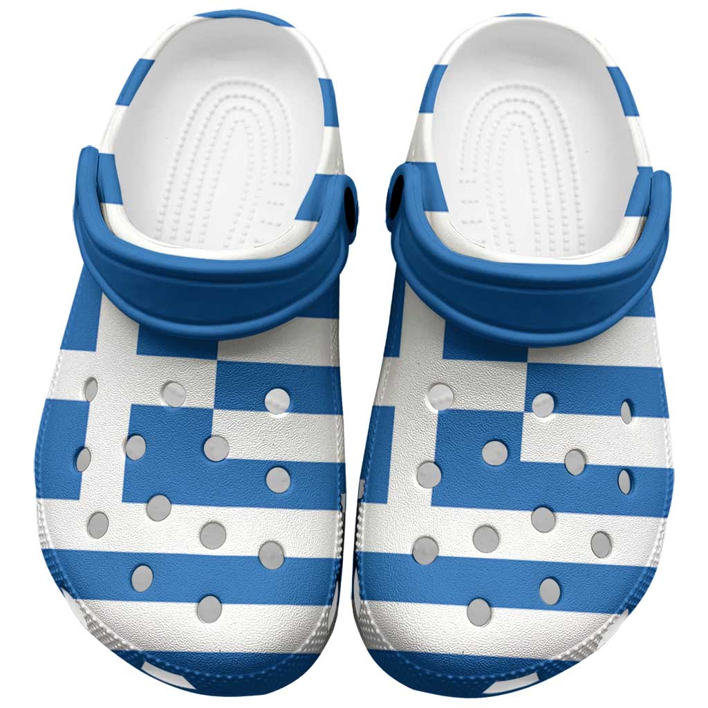 Merchidea Greece Flag Crocs Crocband Clogs Shoes Comfortable For Men Women and Kids