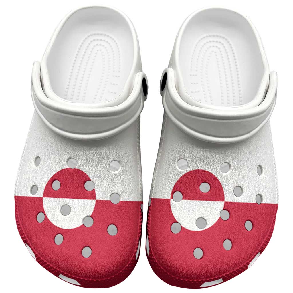 Merchidea Greenland Flag Crocs Crocband Clogs Shoes Comfortable For Men Women and Kids