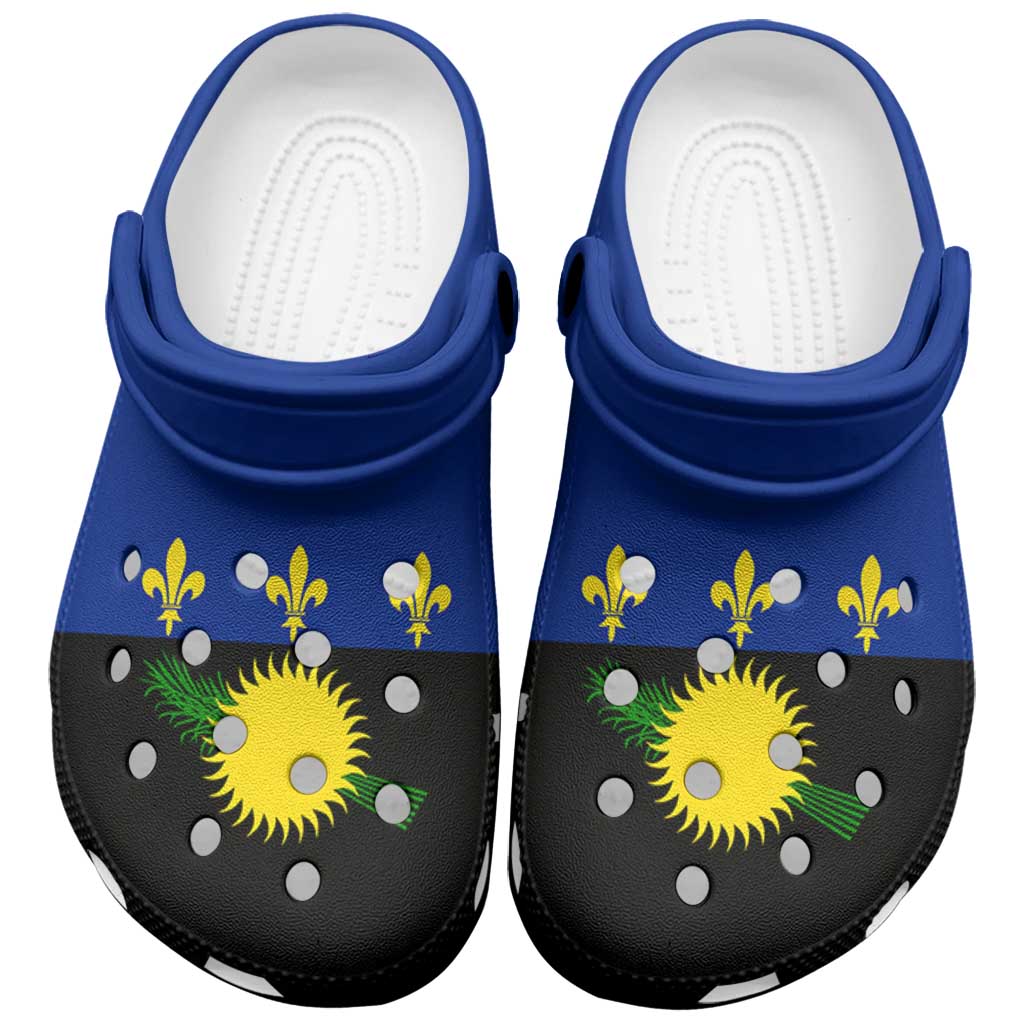 Merchidea Guadeloupe Flag Crocs Crocband Clogs Shoes Comfortable For Men Women and Kids