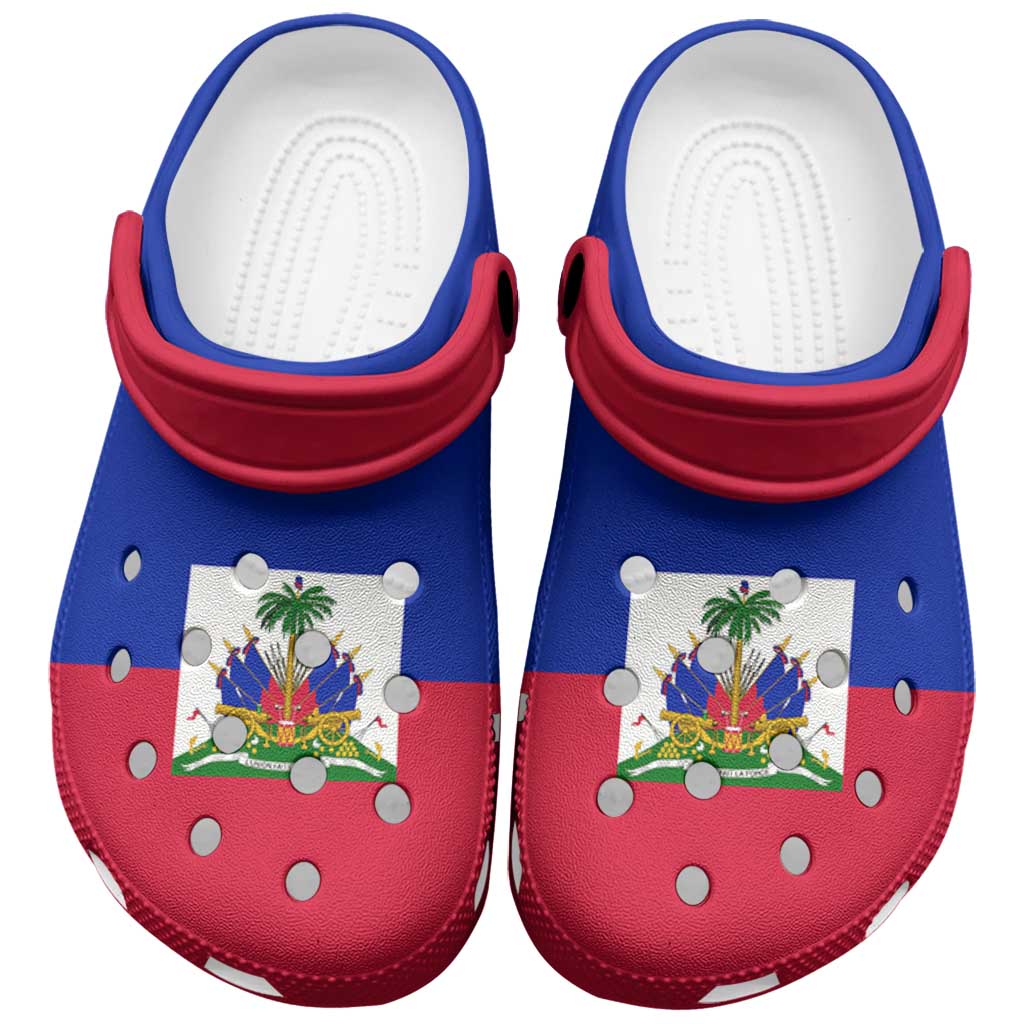 Merchidea Haiti Flag Crocs Crocband Clogs Shoes Comfortable For Men Women and Kids