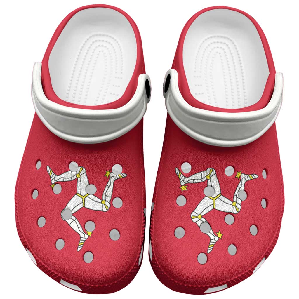 Merchidea Isle of Man Flag Crocs Crocband Clogs Shoes Comfortable For Men Women and Kids