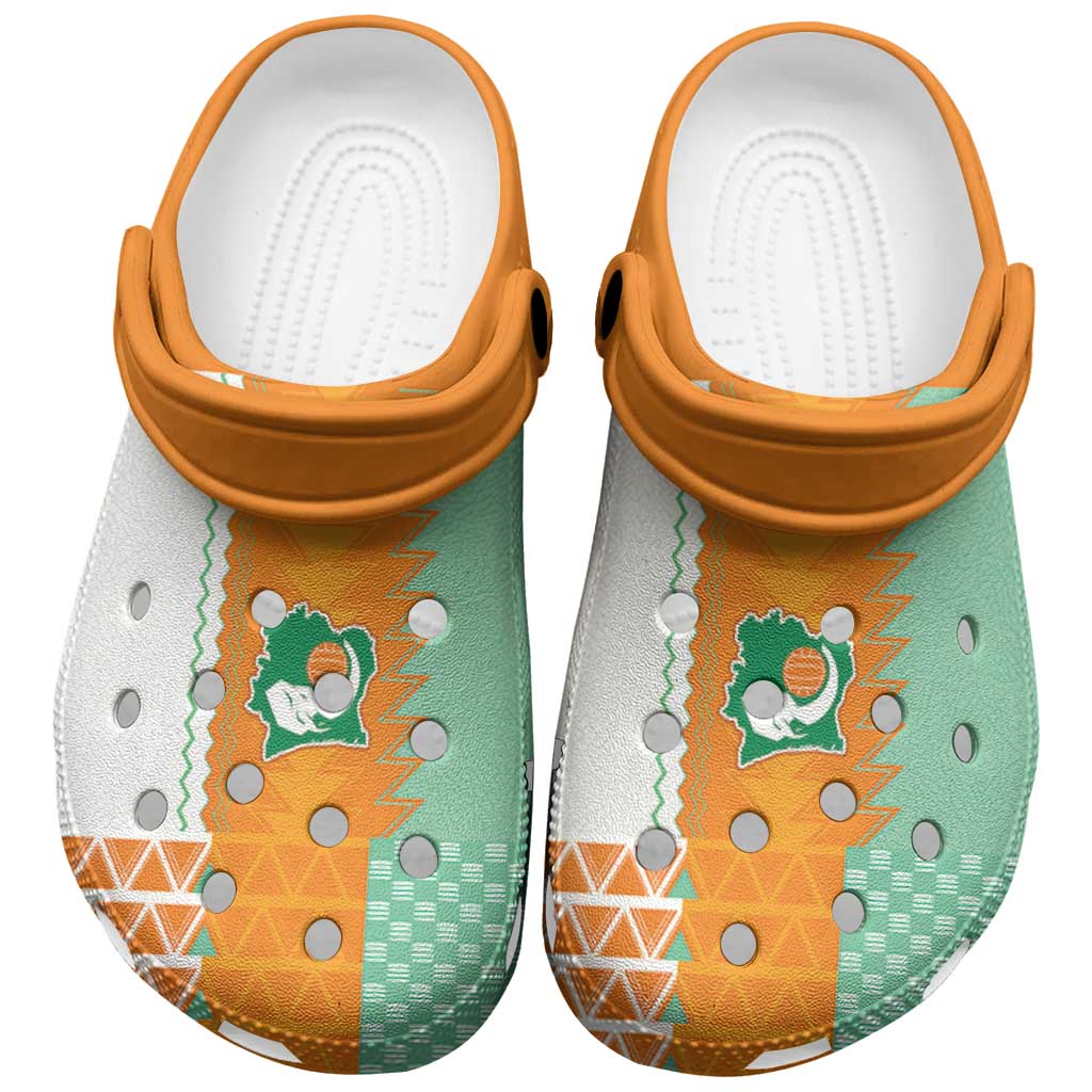 Merchidea Ivory Coast Football Crocs Crocband Clogs Shoes Comfortable For Men Women and Kids