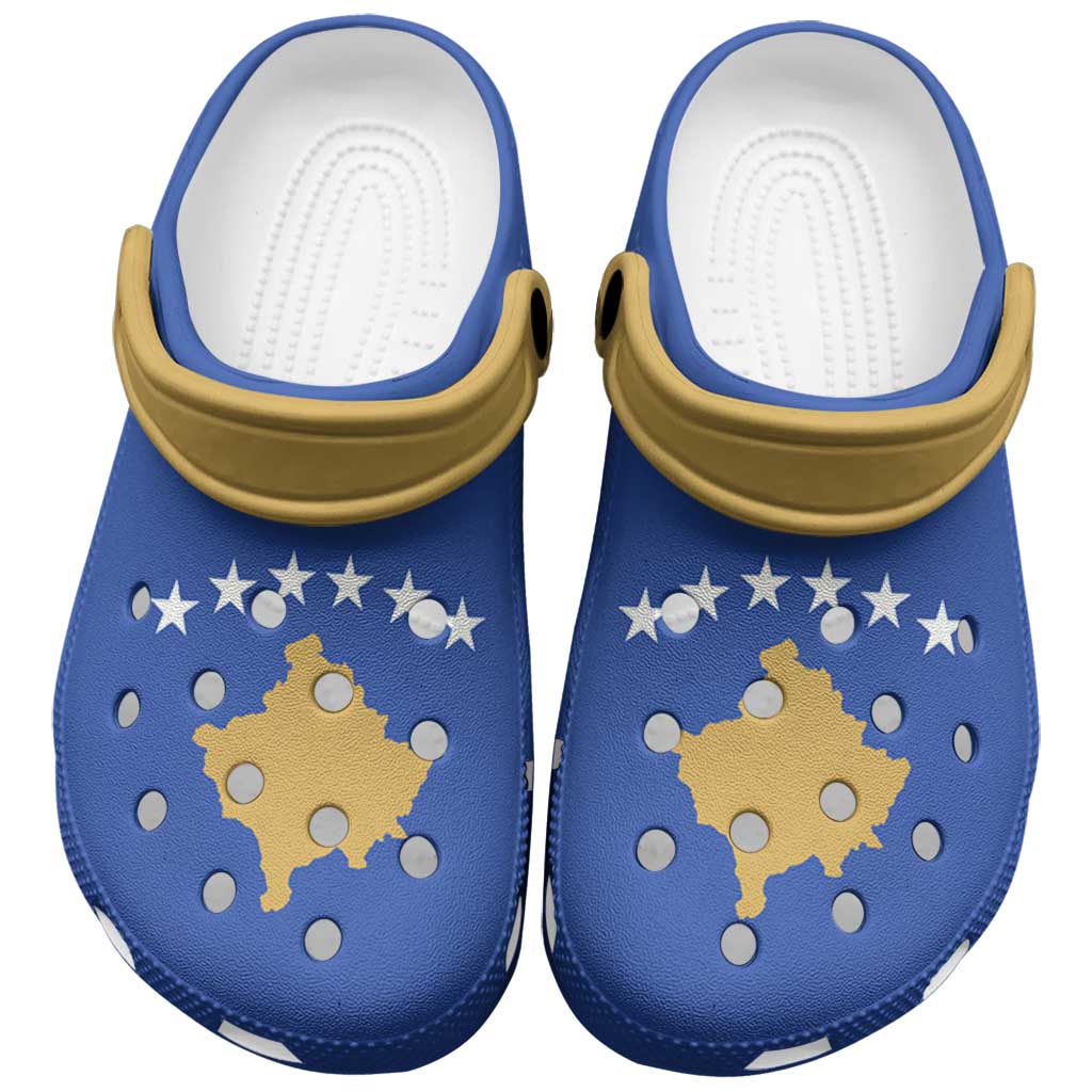 Merchidea Kosovo Flag Crocs Crocband Clogs Shoes Comfortable For Men Women and Kids